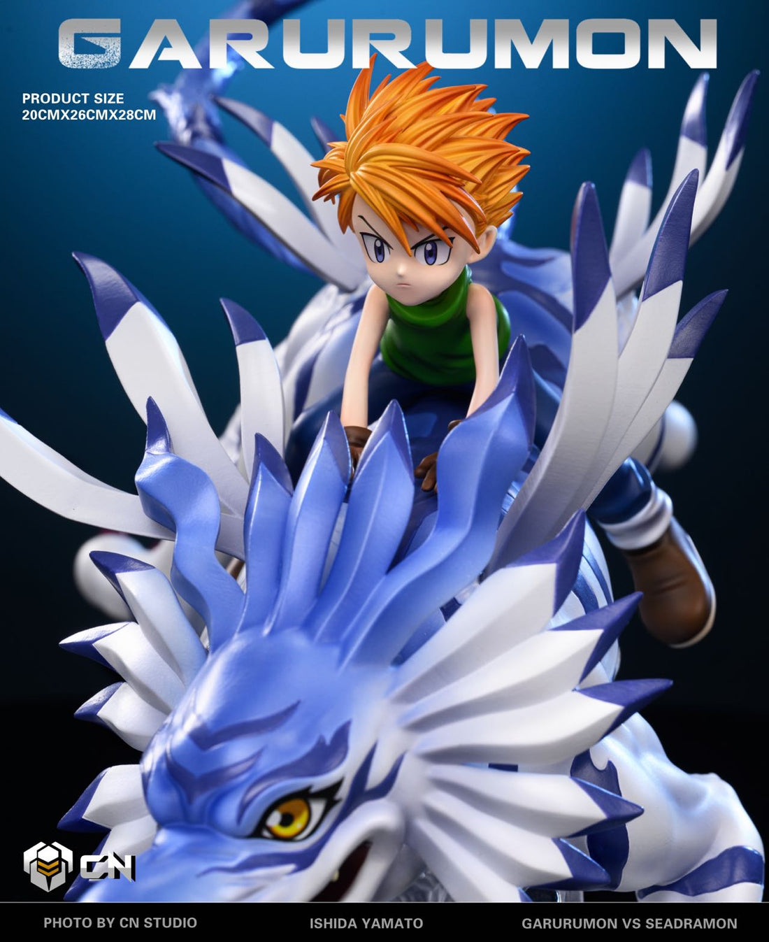 Digimon Crazy Nest Studio Garurumon x Ishida Resin Statue