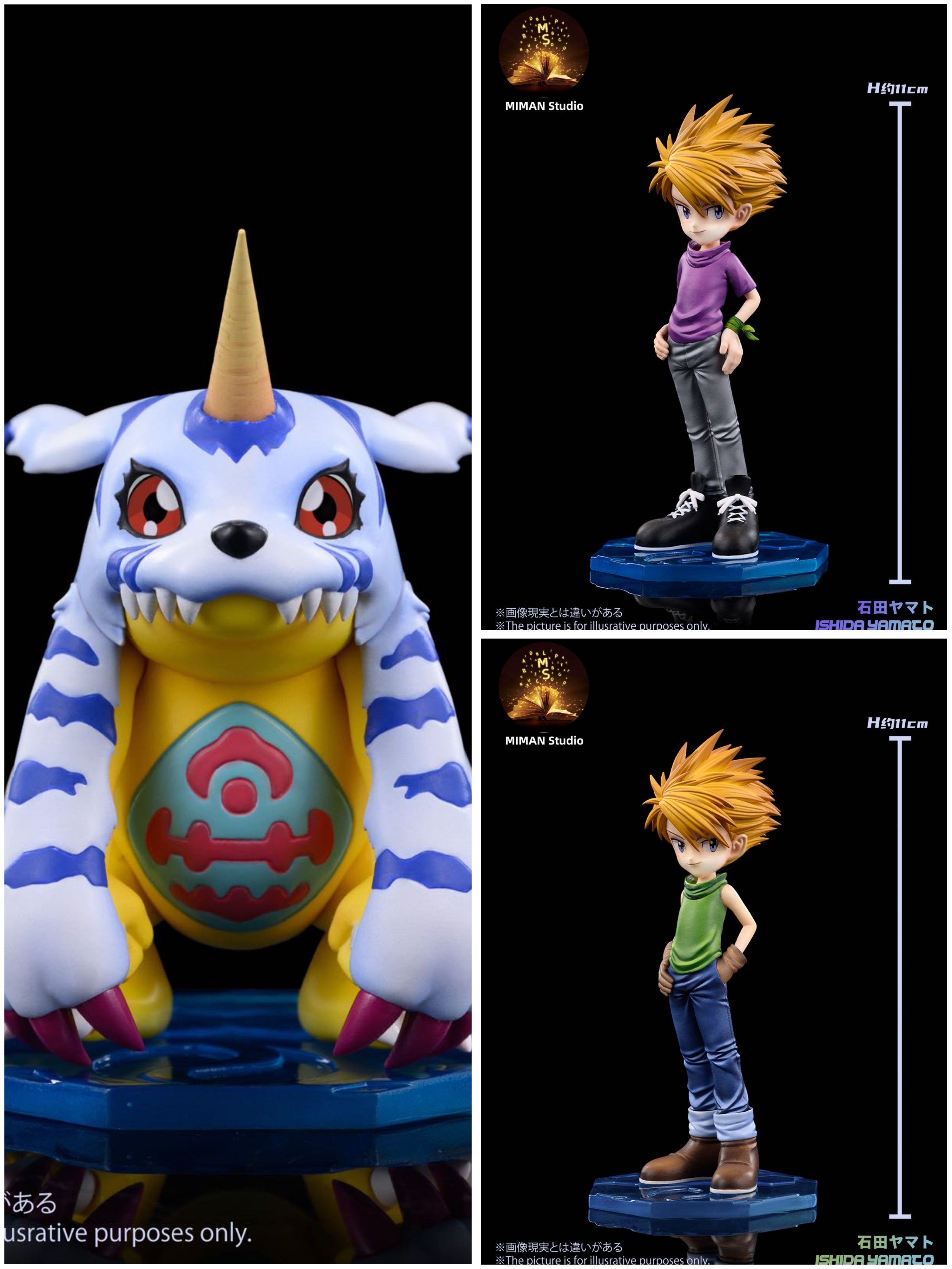 Digimon MIMAN Studio Ishida Yamato x Gabumon Resin Statue