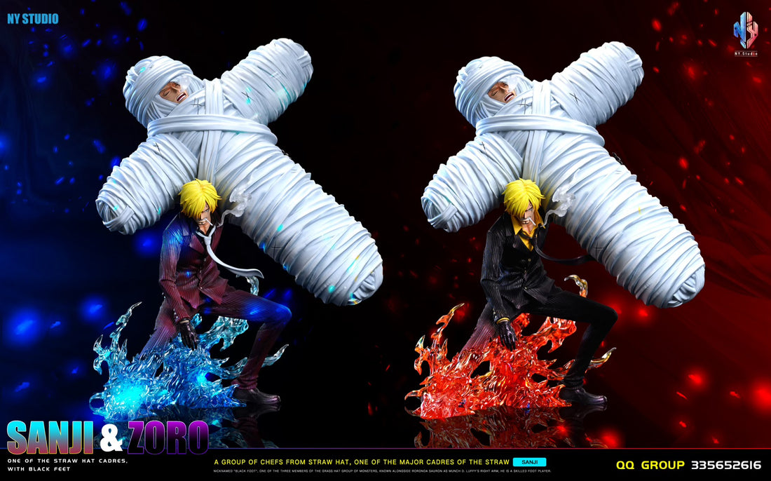 One Piece NY Studio Sanji Carrying Roronoa Zoro Resin Statue