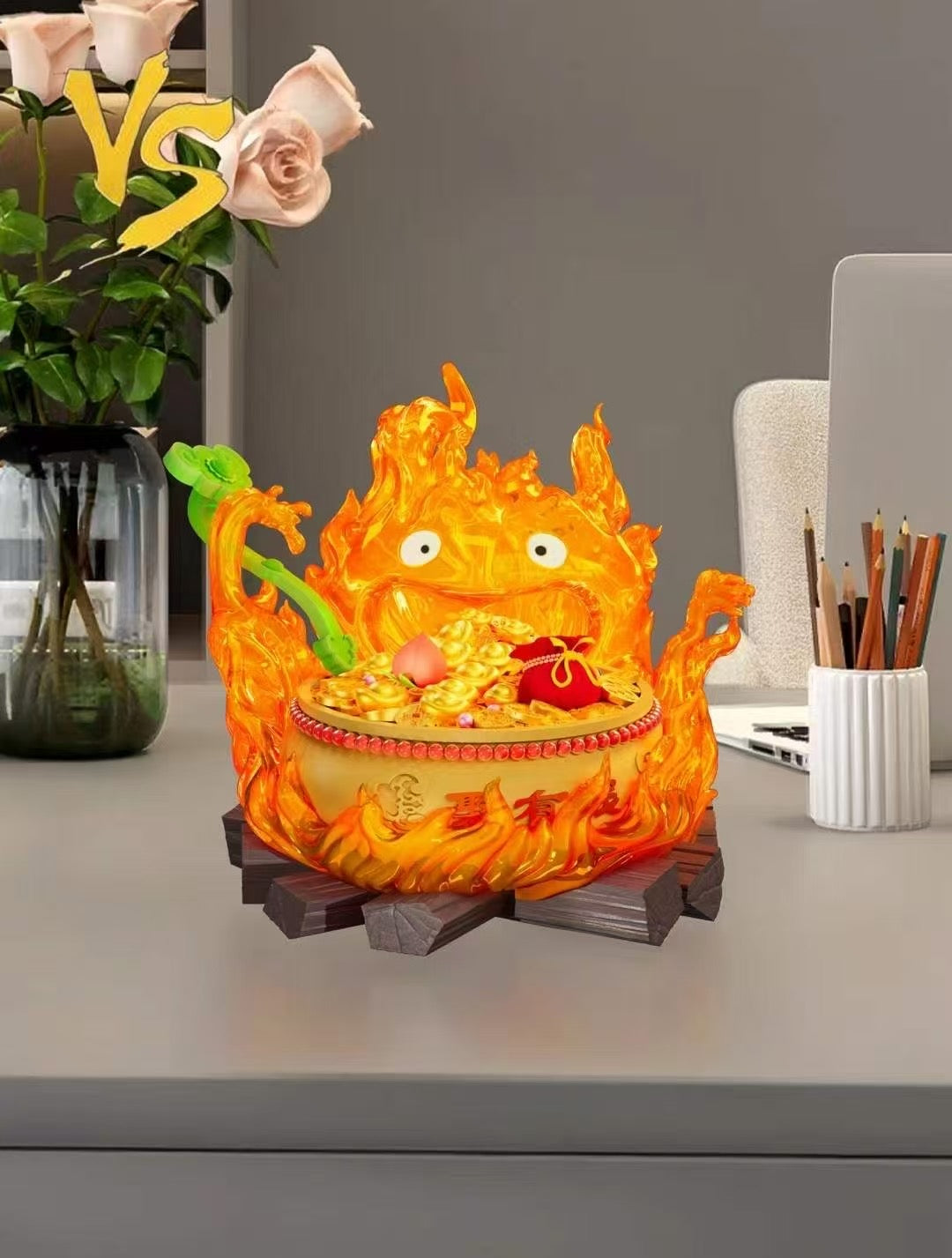 Howls Moving Castle VS Studio Calcifer Resin Statue