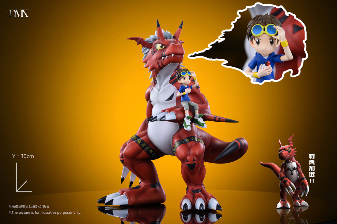 Digimon DMX Studio Growmon x Takato Matsuda x Guilmon Resin Statue