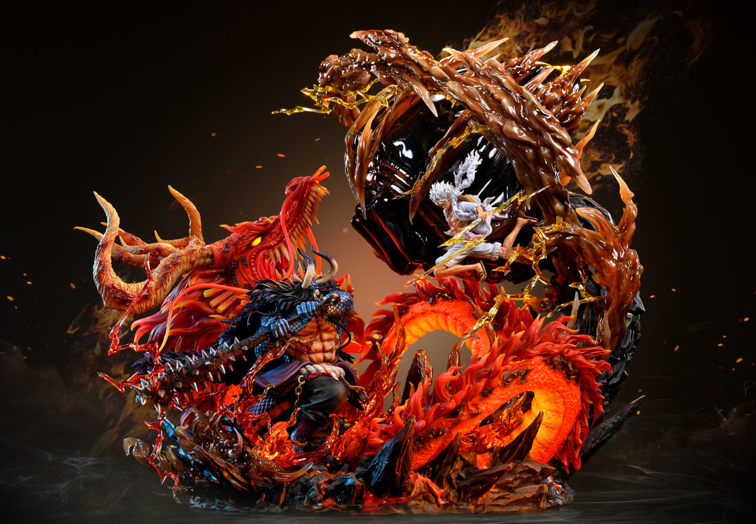 One Piece Ventus Studio Kaido VS Luffy Resin Statue