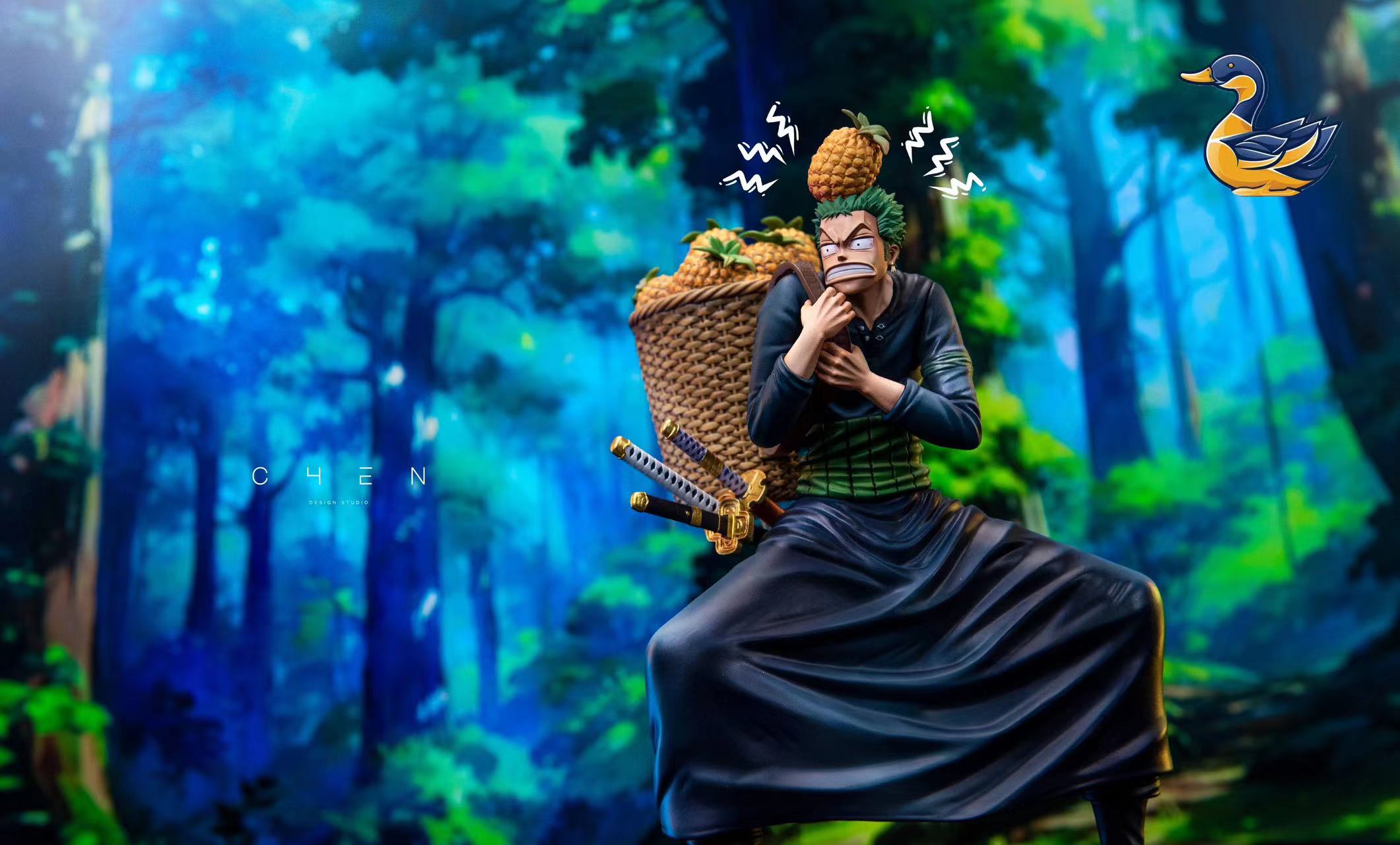 One Piece YN Studio Roronoa Zoro Pineapple Fall Resin Statue