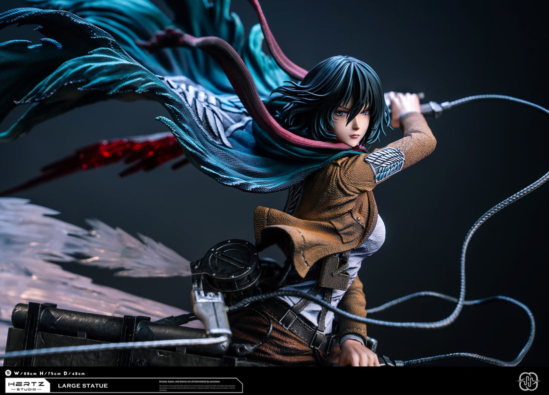 Attack on Titan Hertz Studio Mikasa Ackerman Vs Female Titan Resin Statue