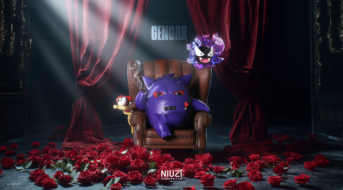 Pokemon NiuZi Studio Gengar COS The Godfather Resin Statue