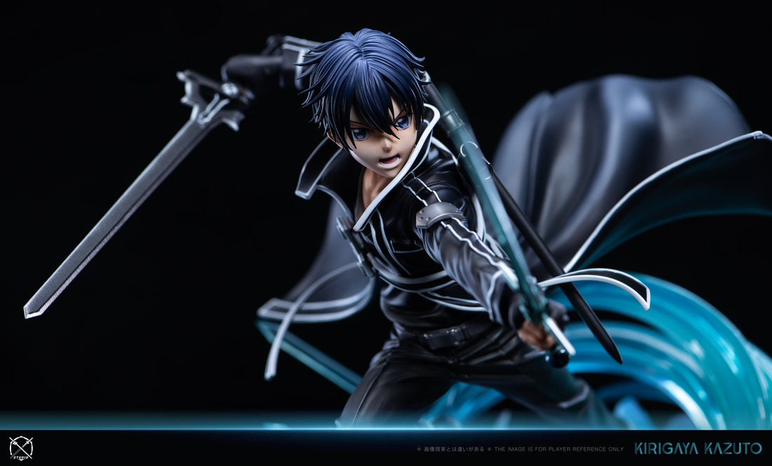 Sword Art Online X Studio Black Swordsman Kirigaya Kazuto Resin Statue