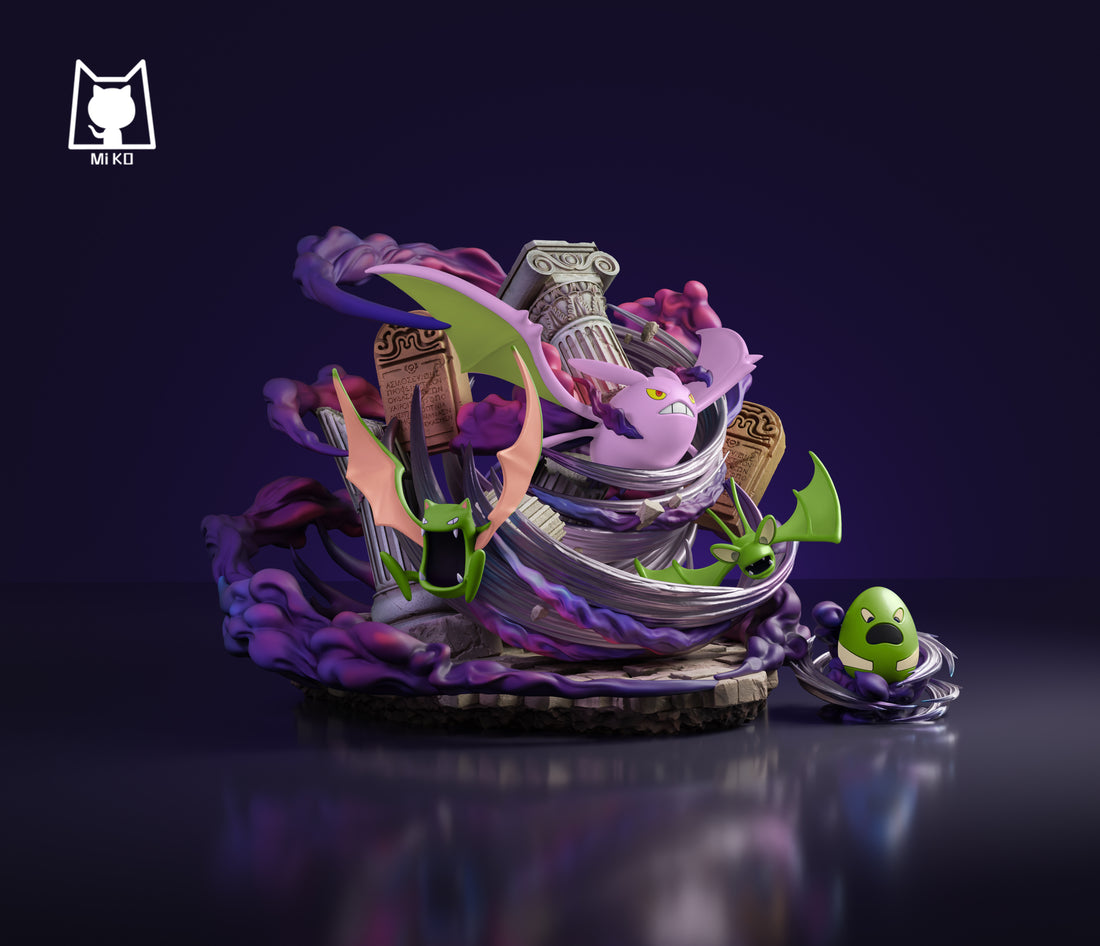 Pokemon MiKo Studio Crobat Evolution Group Resin Statue