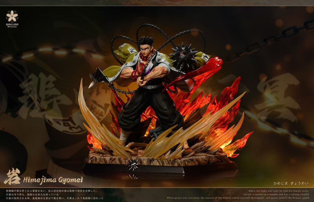 Demon Slayer Sakura Studio Gyomei Himejima Stone Pillar Resin Statue