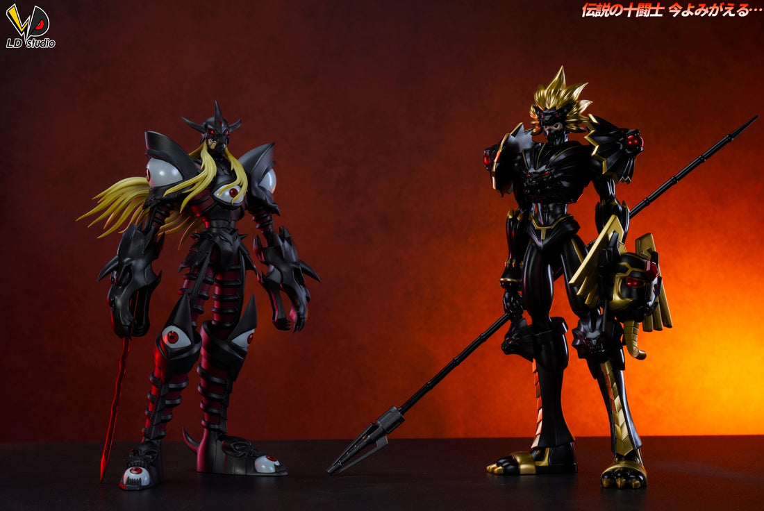 Digimon LD Studio Louwemon x Duskmon Resin Statue