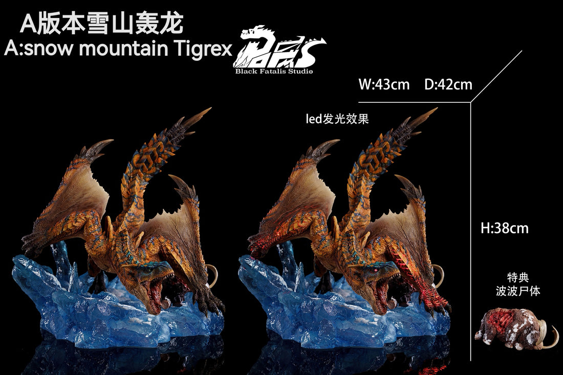 Monster Hunter Black Fatalis Studio x Dragon Frontier Studio Tigrex Resin Statue