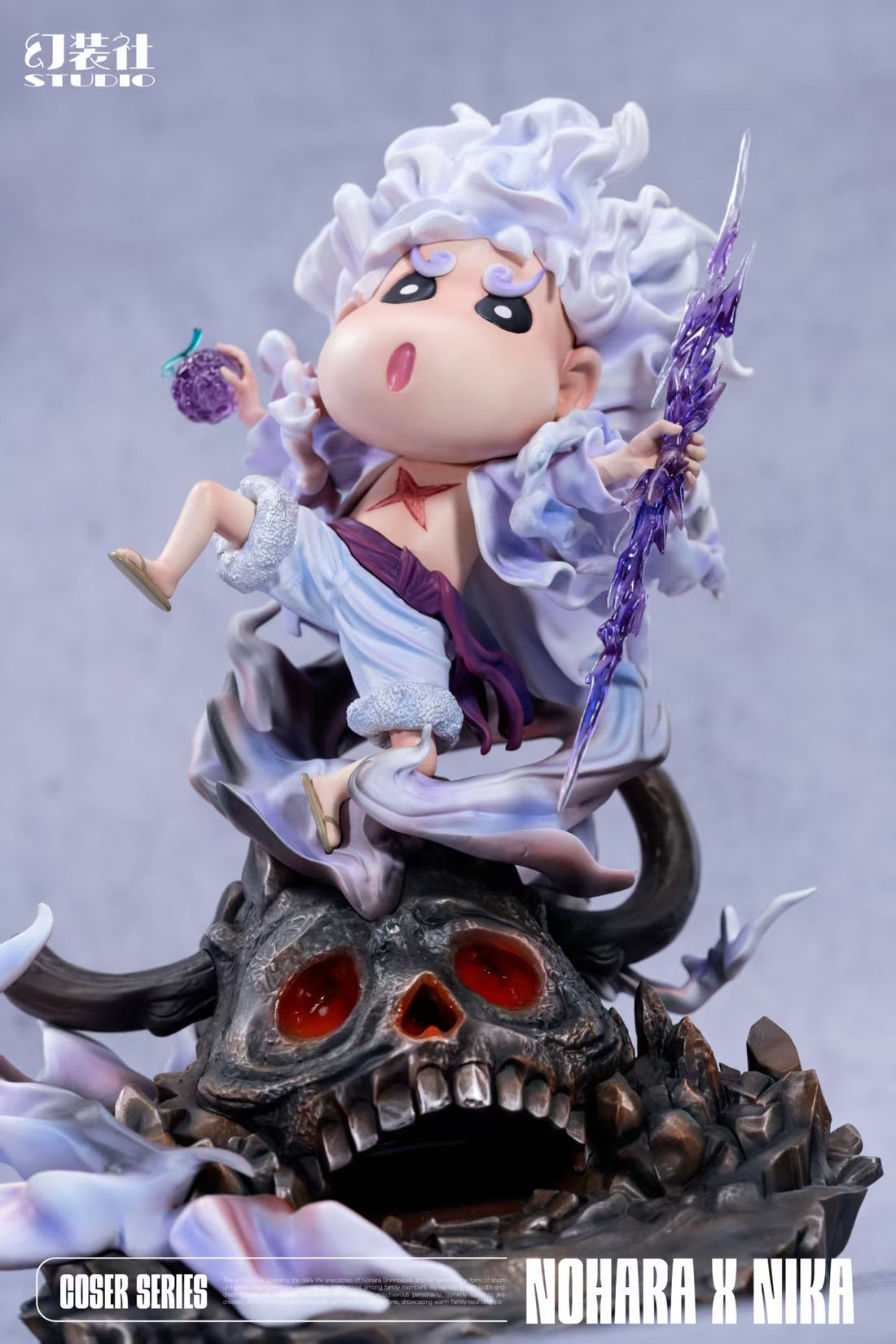 Crayon Shin Chan Huan Zhuang She Studio Shin Chan Cosplay Nika Luffy Resin Statue