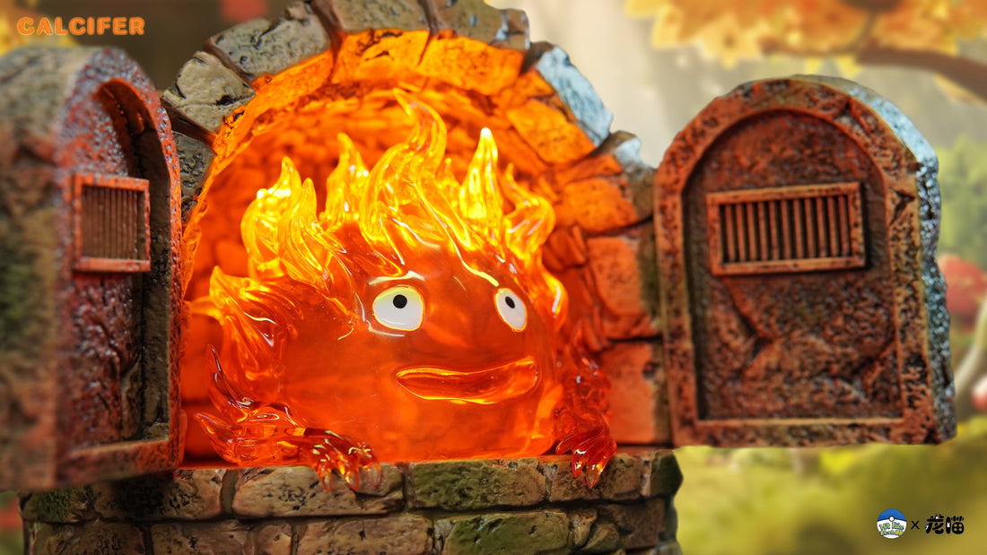 Howls Moving Hit Face Studio Calcifer Resin Statue