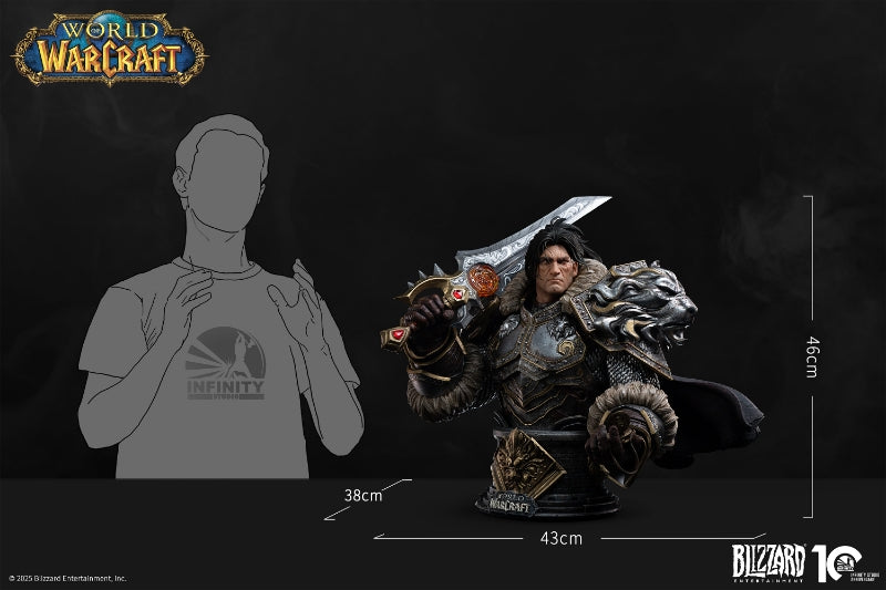 World of Warcraft Infinity Studio x Blizzard Varian Wrynn Bust Licensed Resin Statue