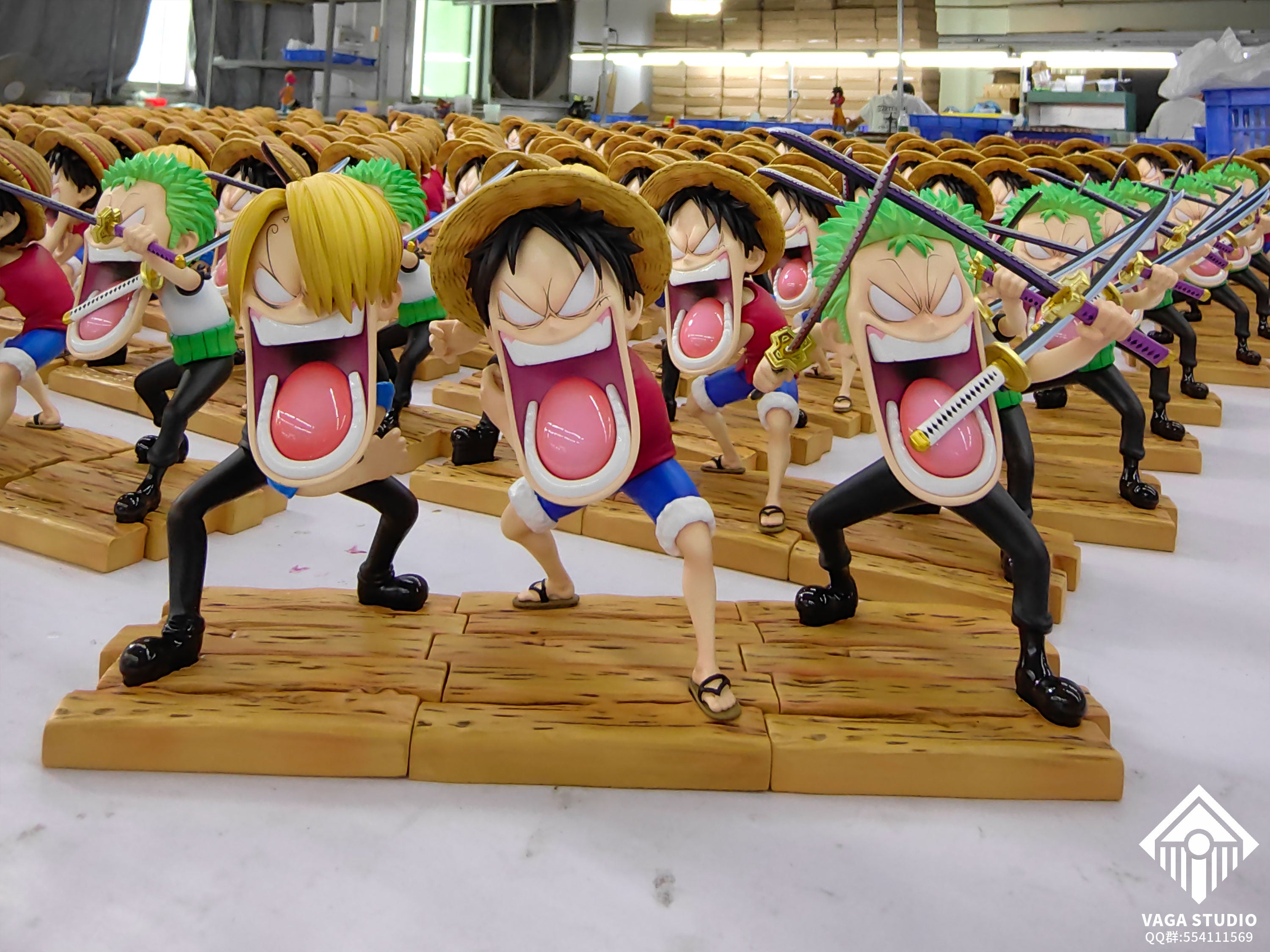 One Piece Vaga Studio Luffy x Zoro x Sanji Angrys Resin Statue