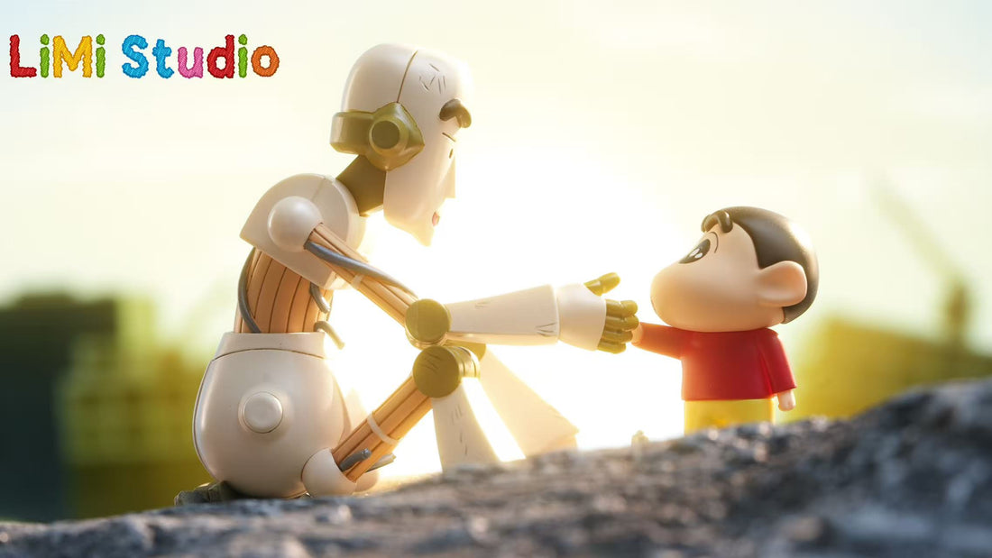 Crayon Shin Chan LiMi Studio Shinnosuke x the Robot Dad Resin Statue
