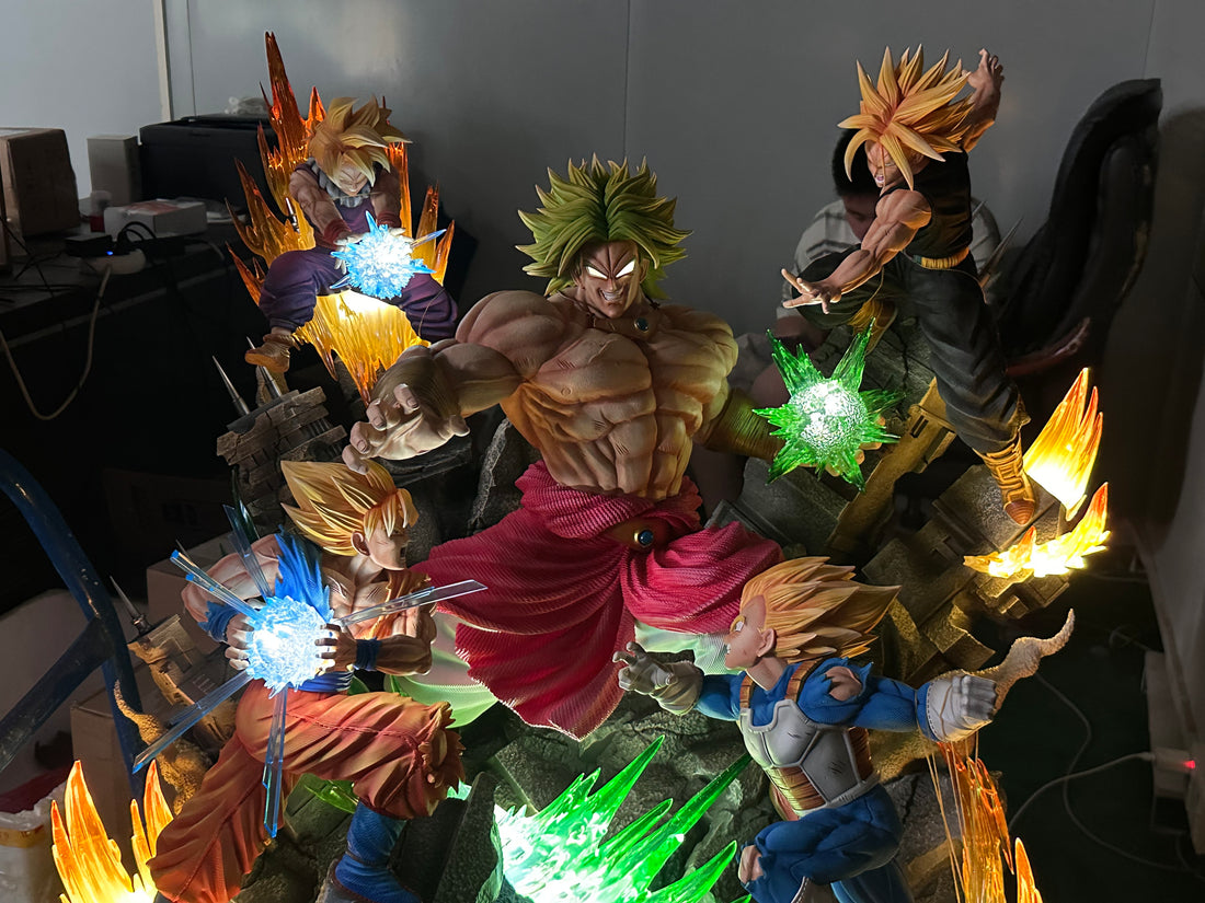 Dragon Ball Kylin Studio Super Saiyans VS Broly Resin Statue