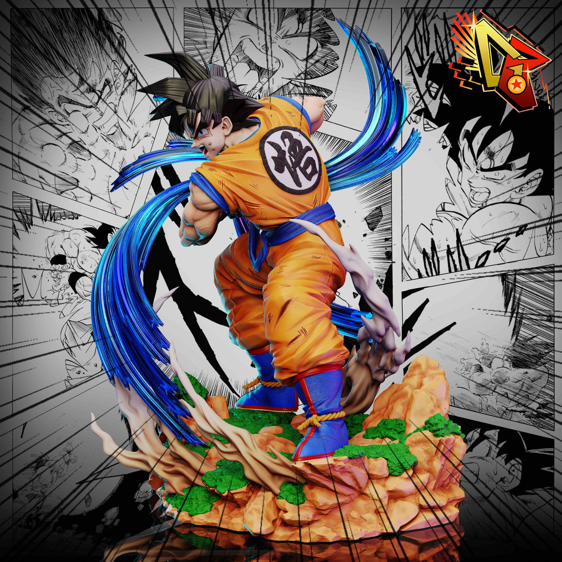 Dragon Ball DOD Studio Goku Kamehameha Resin Statue