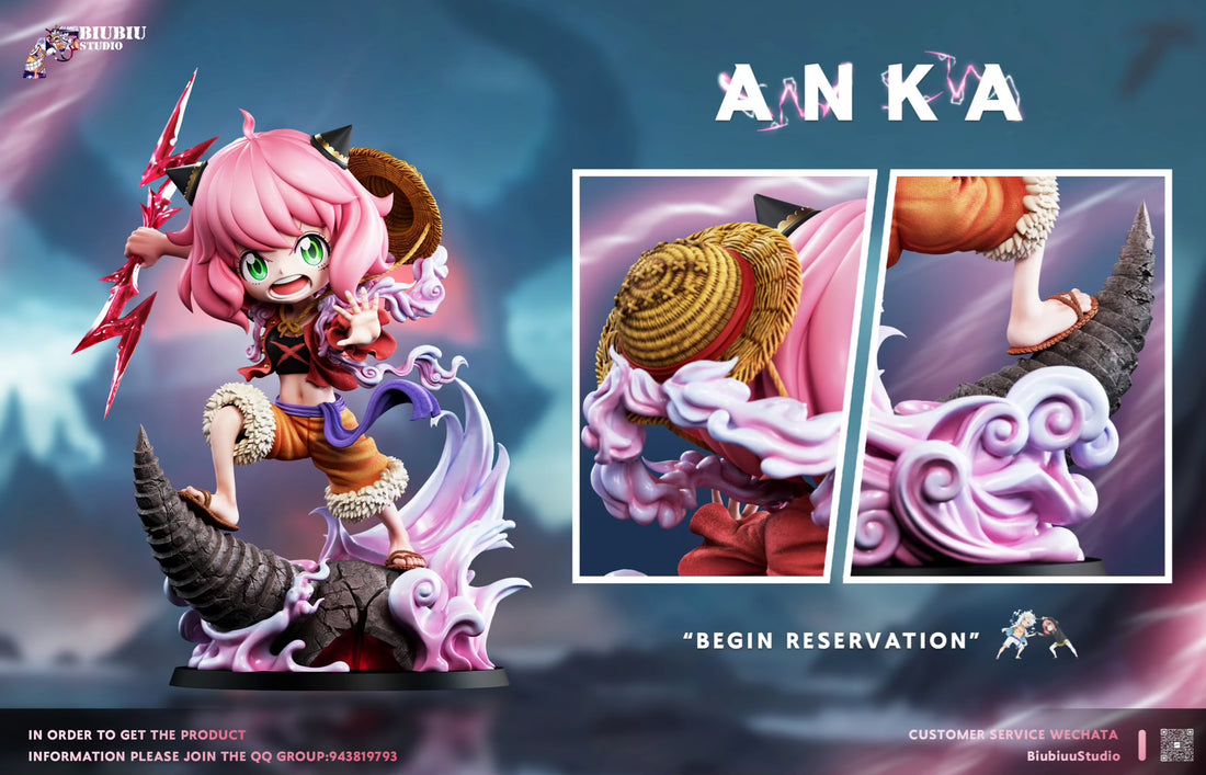 Spy x Family BiuBiu Studio Anya COS Gear 5 Nika Luffy Resin Statue