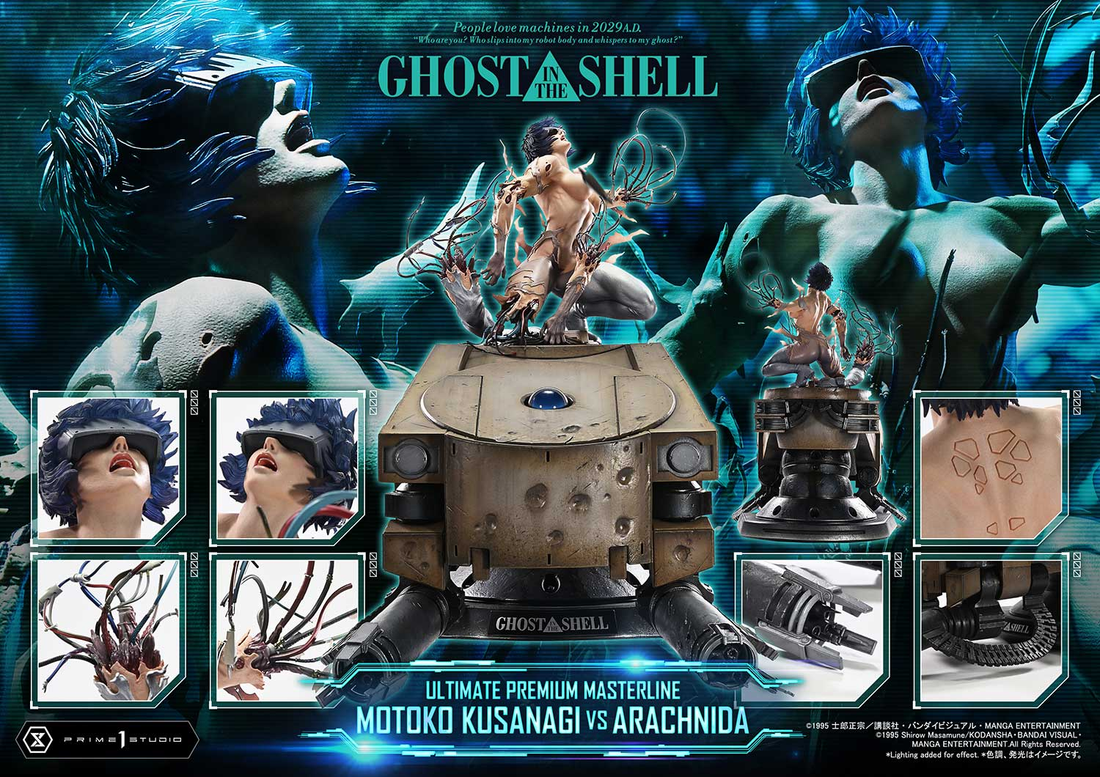 Ghost in The Shell Prime 1 Studio Motoko Kusanagi Vs Arachnida Licensed Resin Statue