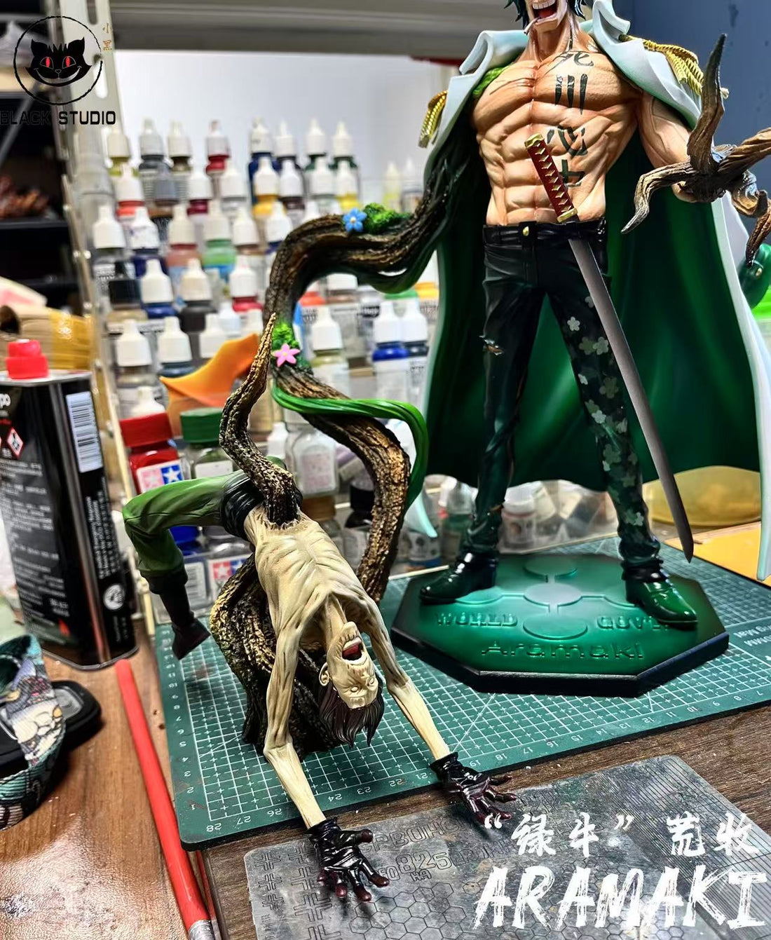 One Piece Black Studio Aramaki Ryokugyu Resin Statue