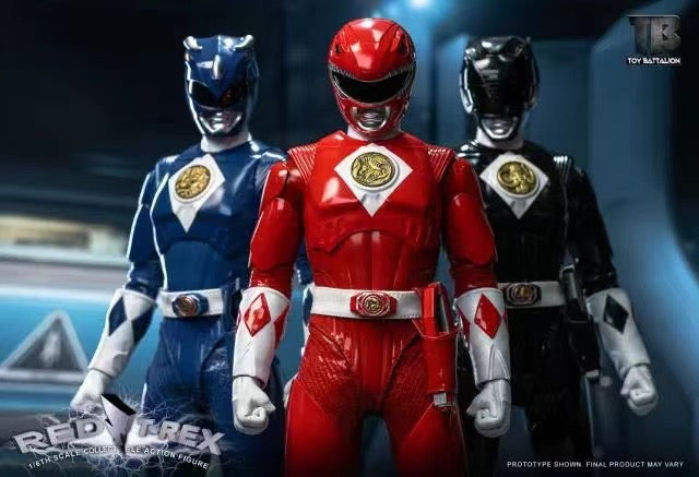 Power Rangers Toys Battalion Red T-Rex x Blue Torosaurus x