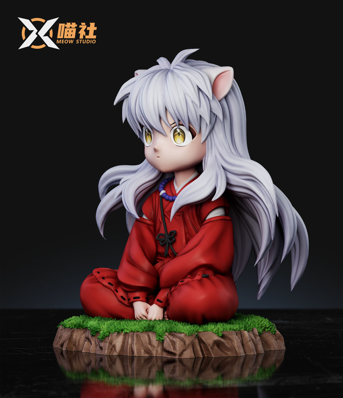 Inuyasha Meow Studio Sitting Inuyasha Resin Statue