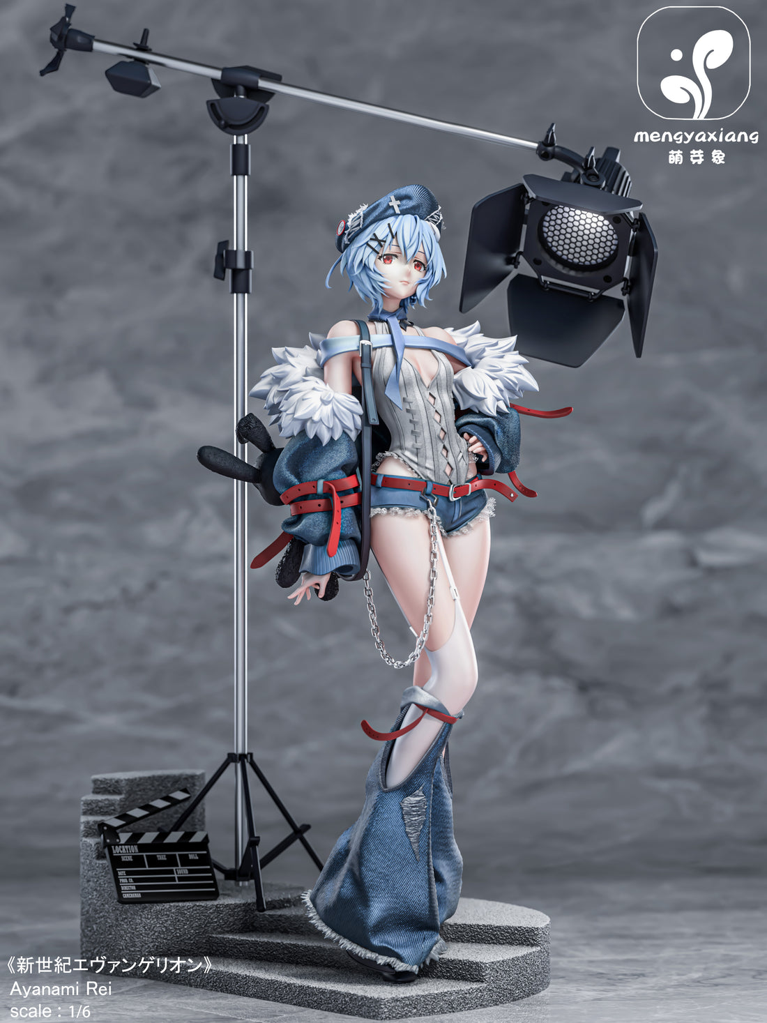 Neon Genesis Evangelion Meng Ya Xiang Studio Soryu Asuka Langley x Ayanami Rei Resin Statue