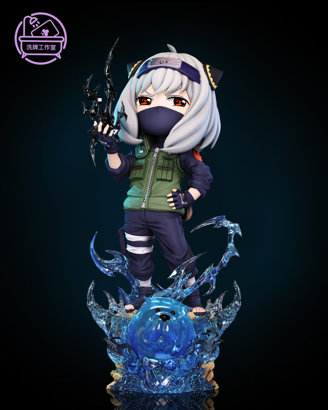 Spy x Family Shuffle Studio Anya Forger COS Hatake Kakashi Resin Statue