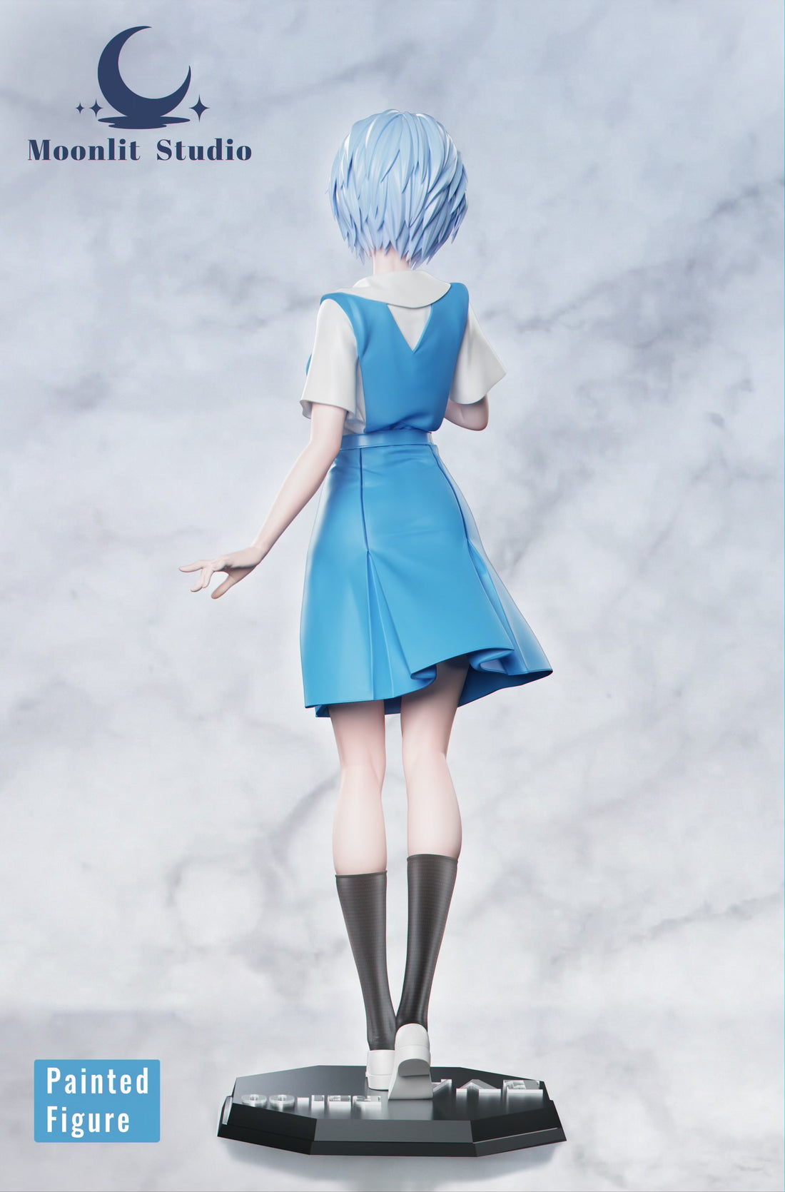 Neon Genesis Evangelion Moonlit Studio Ayanami Rei School Uniform Resin Statue