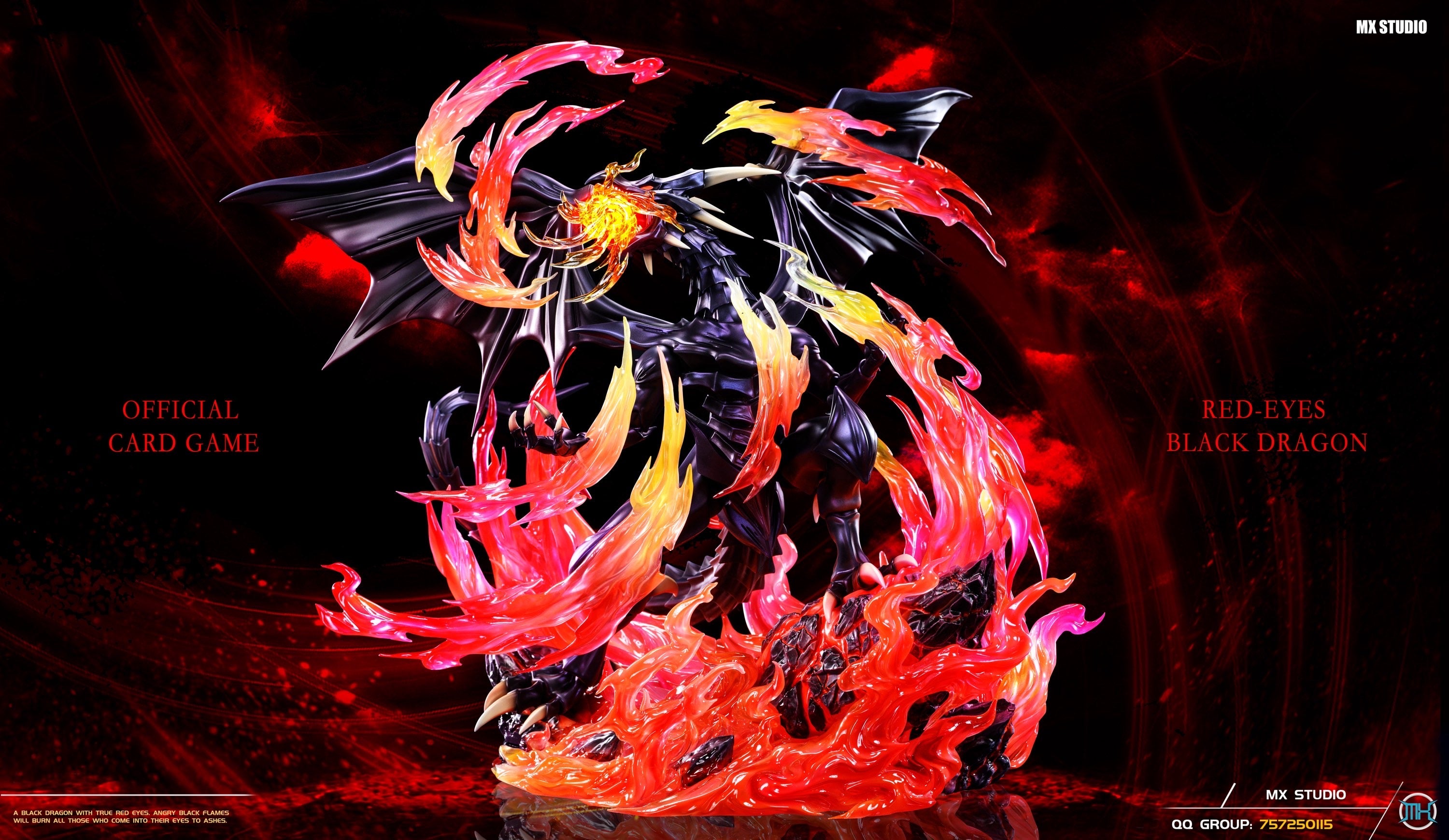 Yu Gi Oh MX Studio Red Eyes Black Dragon Resin Statue – ClubHouse