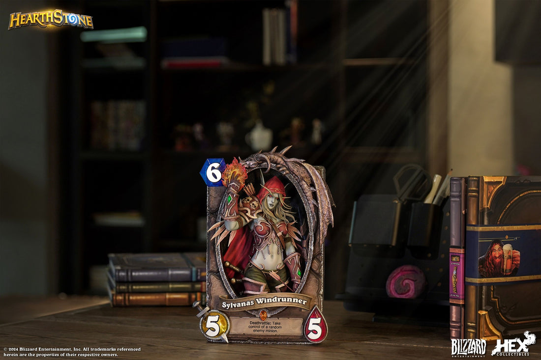 Hearthstone HEX Collectibles Sylvanas Windrunner Card Art Photo Frame Licensed Resin Statue