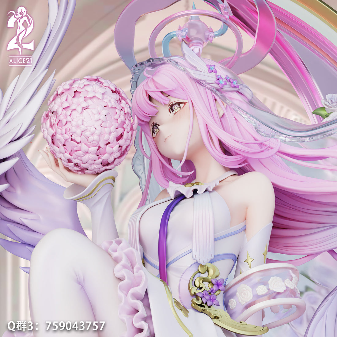 Blue Archive Alice21 Studio Wedding Dress Stellar Misono Mika Resin Statue