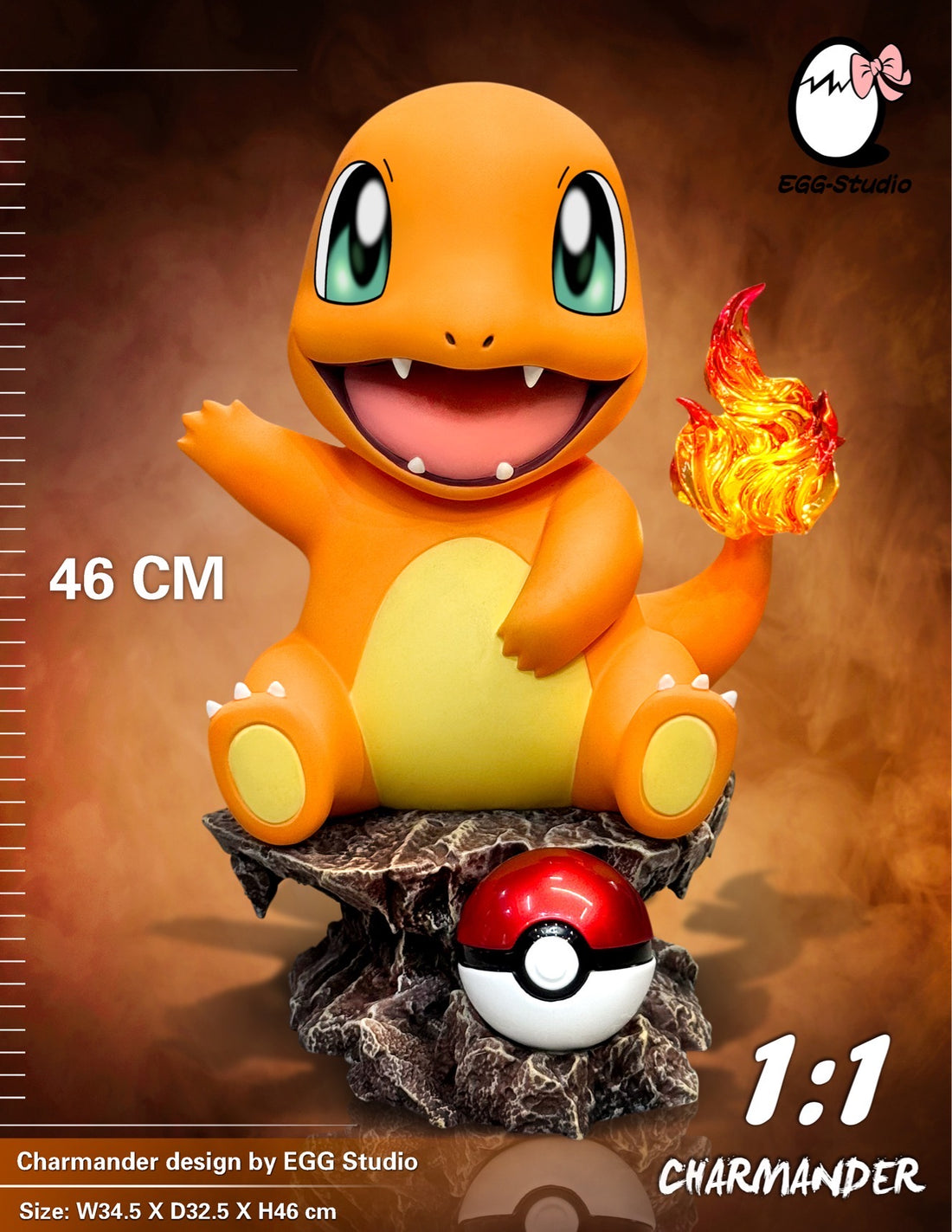 Pokemon EGG Studio Charmander Resin Statue