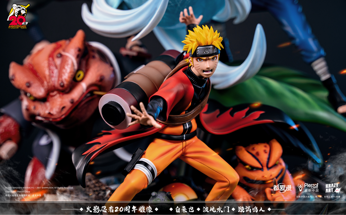 Naruto Krazy Art Studio Naruto Minato Jiraiya Licensed Resin Statue