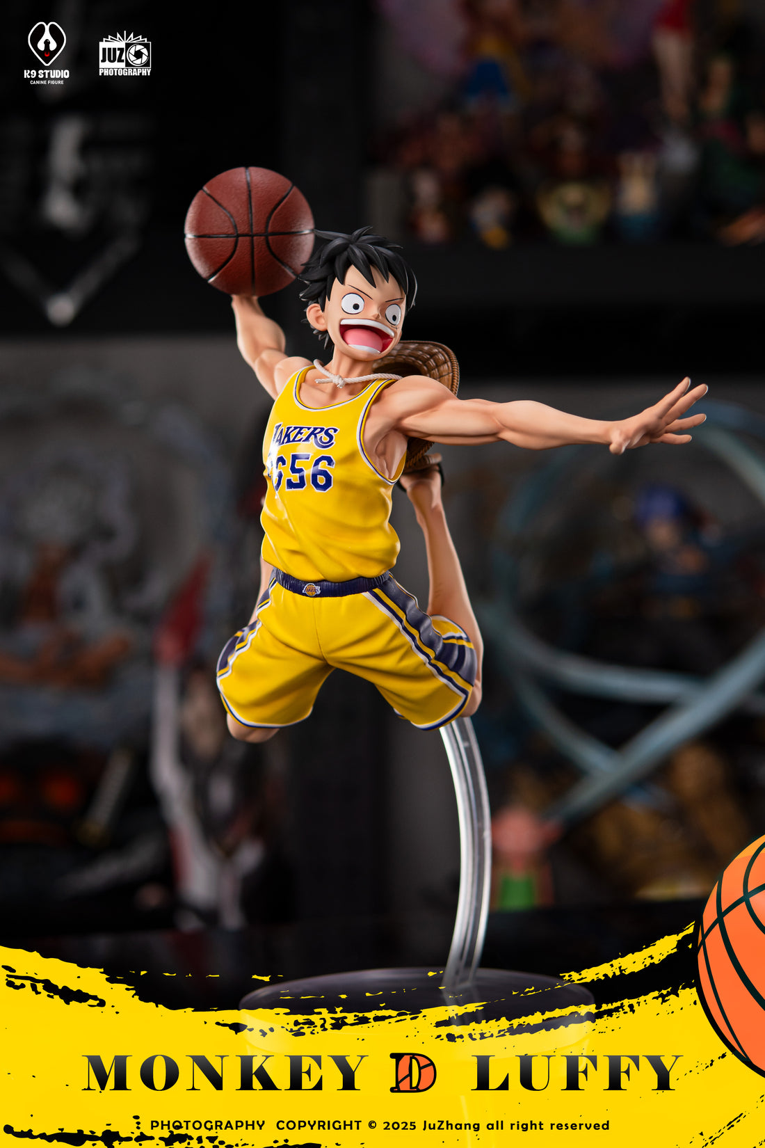 One Piece K9 Studio Monkey D Luffy Straw Hat Basketball Team Resin Statue