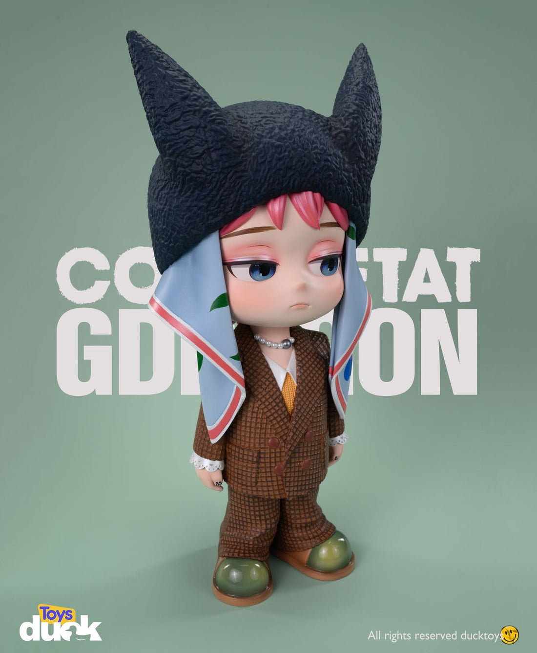 Superstar Duck Toys G-Dragon GD Black Rabbit Resin Statue
