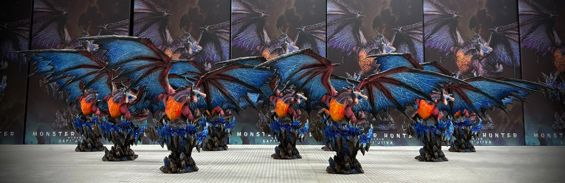 Monster Hunter S6 Studio Safi Jiiva Dark Red Dragon Resin Statue