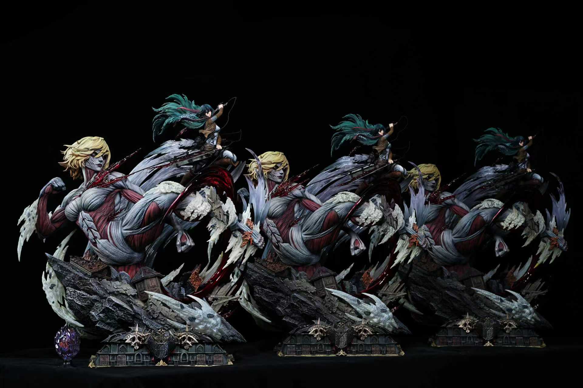 ミィタン★ Attack on Titan Hertz Studio Mikasa Ackerman Vs Female Titan Resin