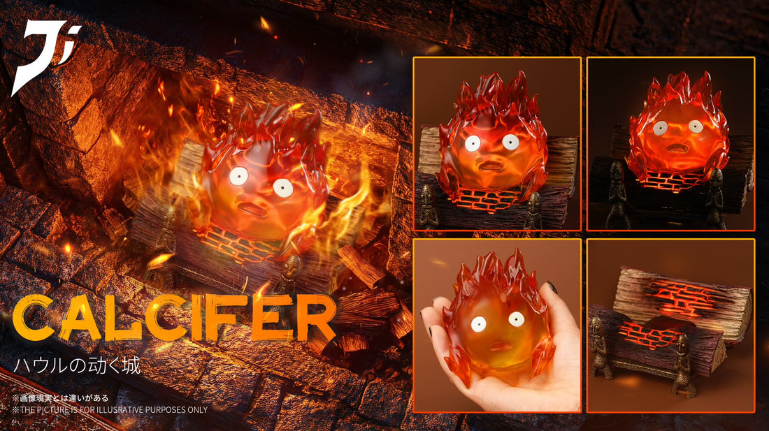 Howls Moving Castle Ji Studio Shocked Calcifer Resin Statue