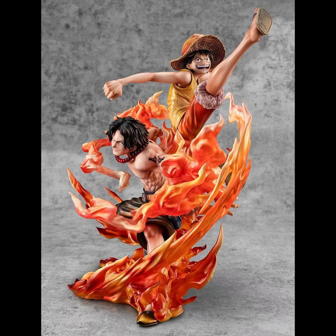 One Piece Megahouse P.O.P. Portrait of Pirates NEO Maximum Luffy and Ace Brotherhood 20th PVC Figure