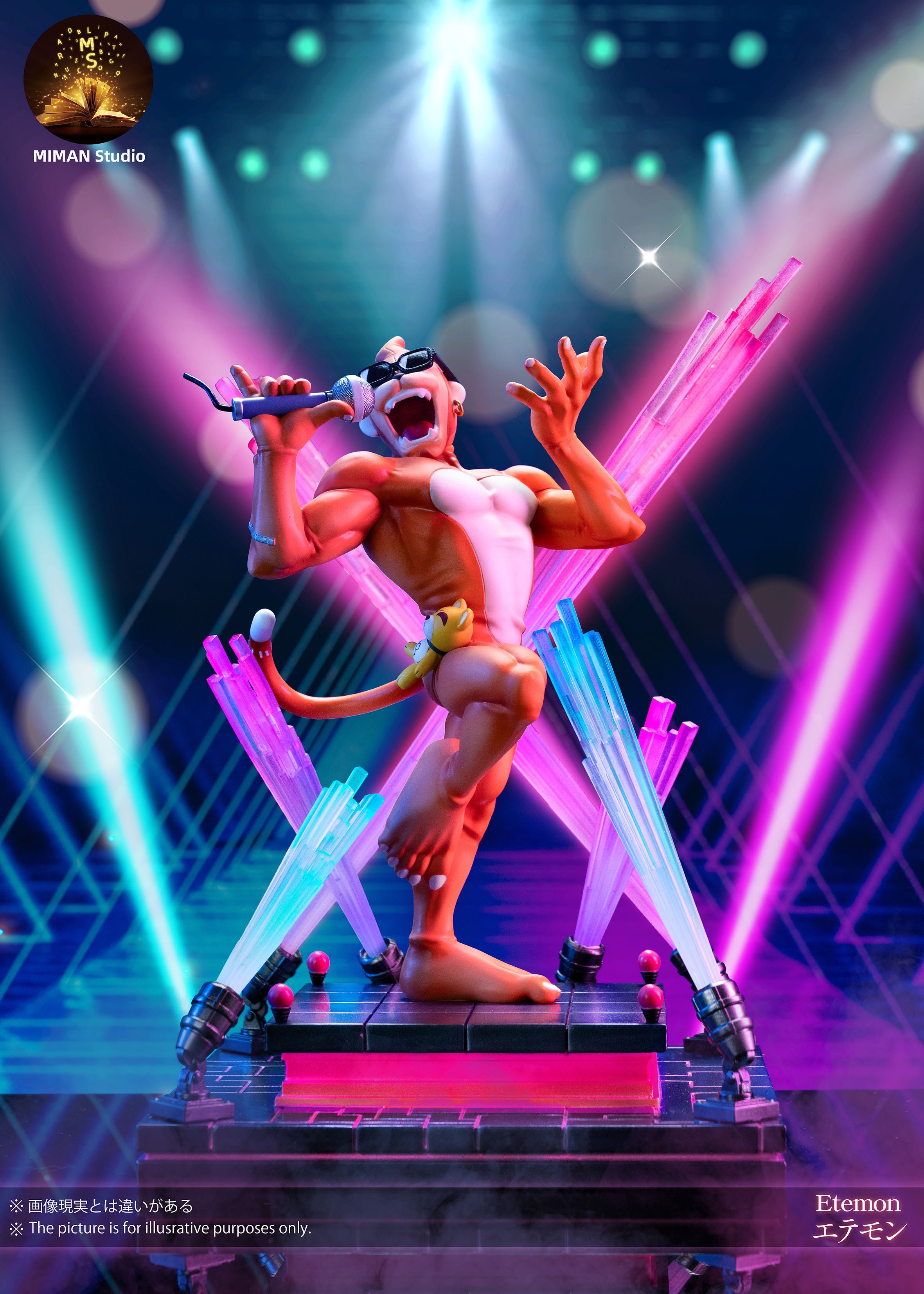 Digimon MIMAN Studio Etemon Micro Scene Series – ClubHouse Statues