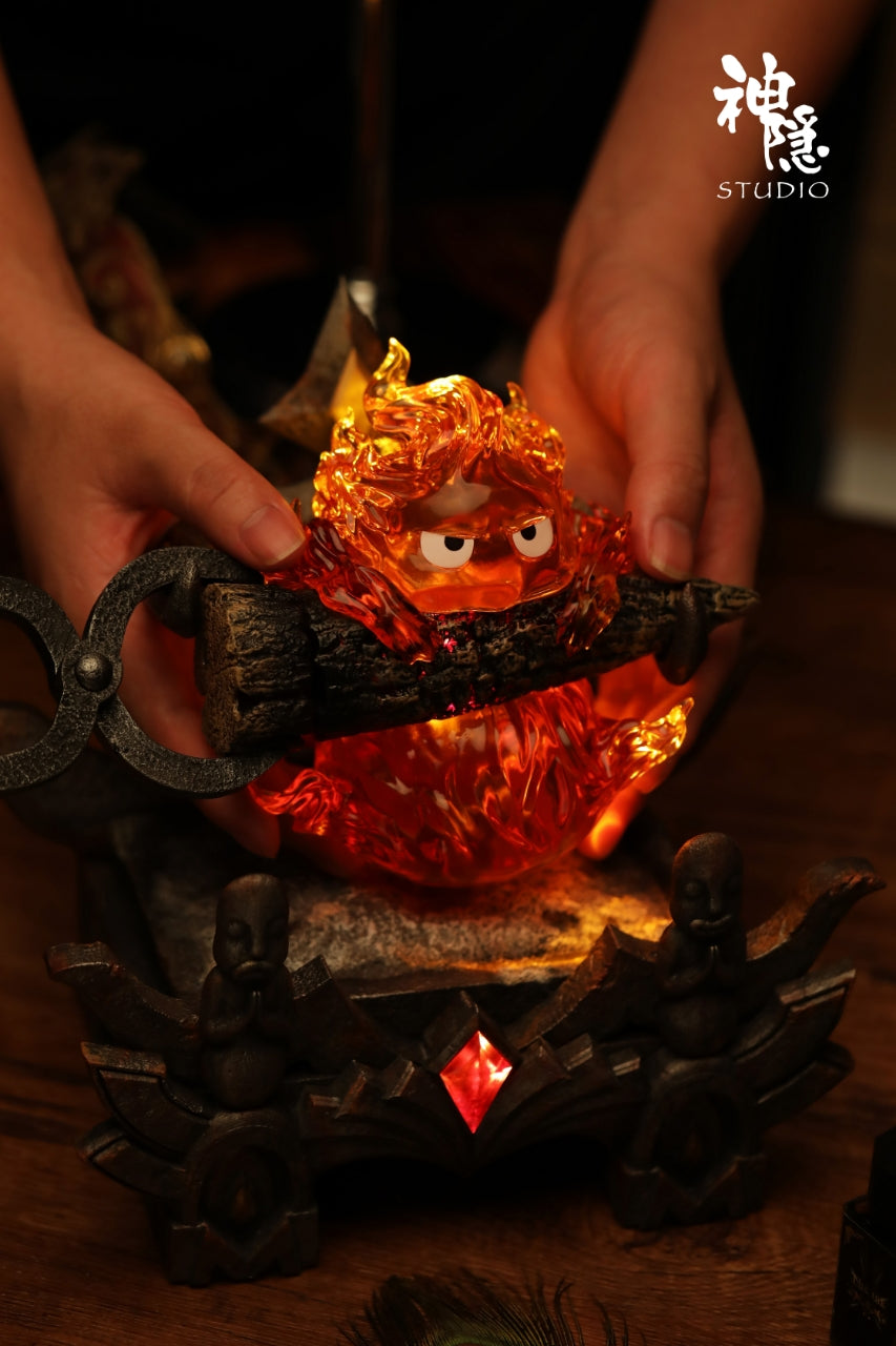 Howls Moving Castle ShenYin Studio Contract Magic Canon Calcifer Bracket Resin Statue