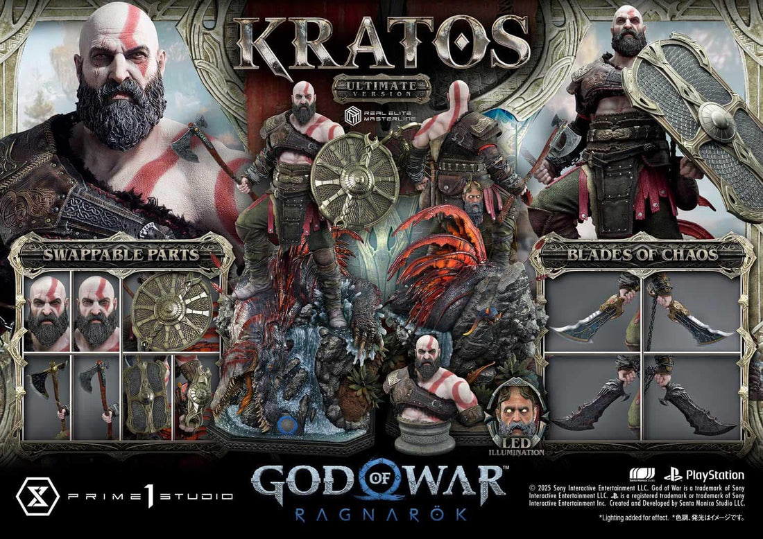 God Of War Ragnarok Prime 1 Studio Kratos Licensed Resin Statue