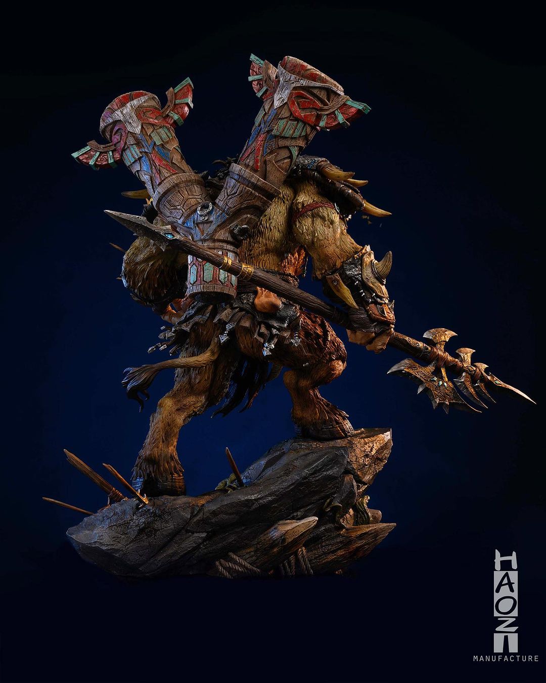 World of Warcraft Haozi Studio Cairne Bloodhoof Resin Statue