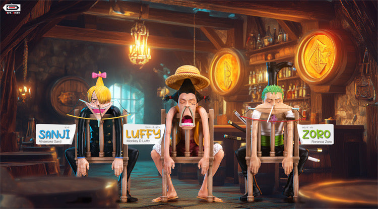 One Piece Left x Right Studio Sanji x Luffy x Zoro Resin Statue