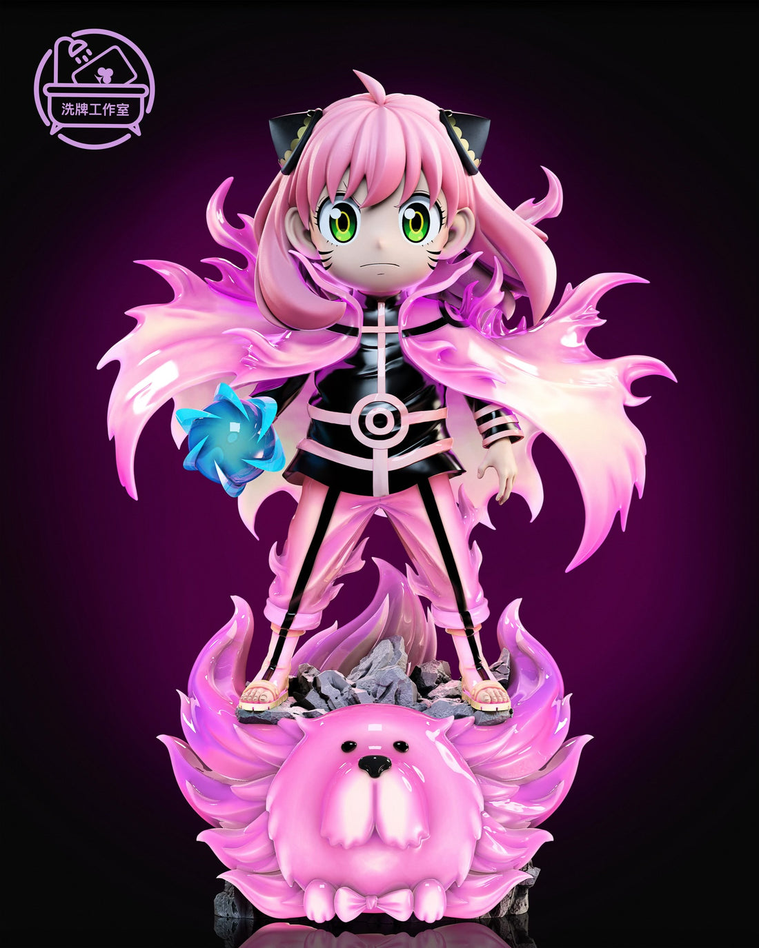 Spy x Family Shuffle Studio Anya Cosplay Naruto Kurama Mode Baryon Resin Statue