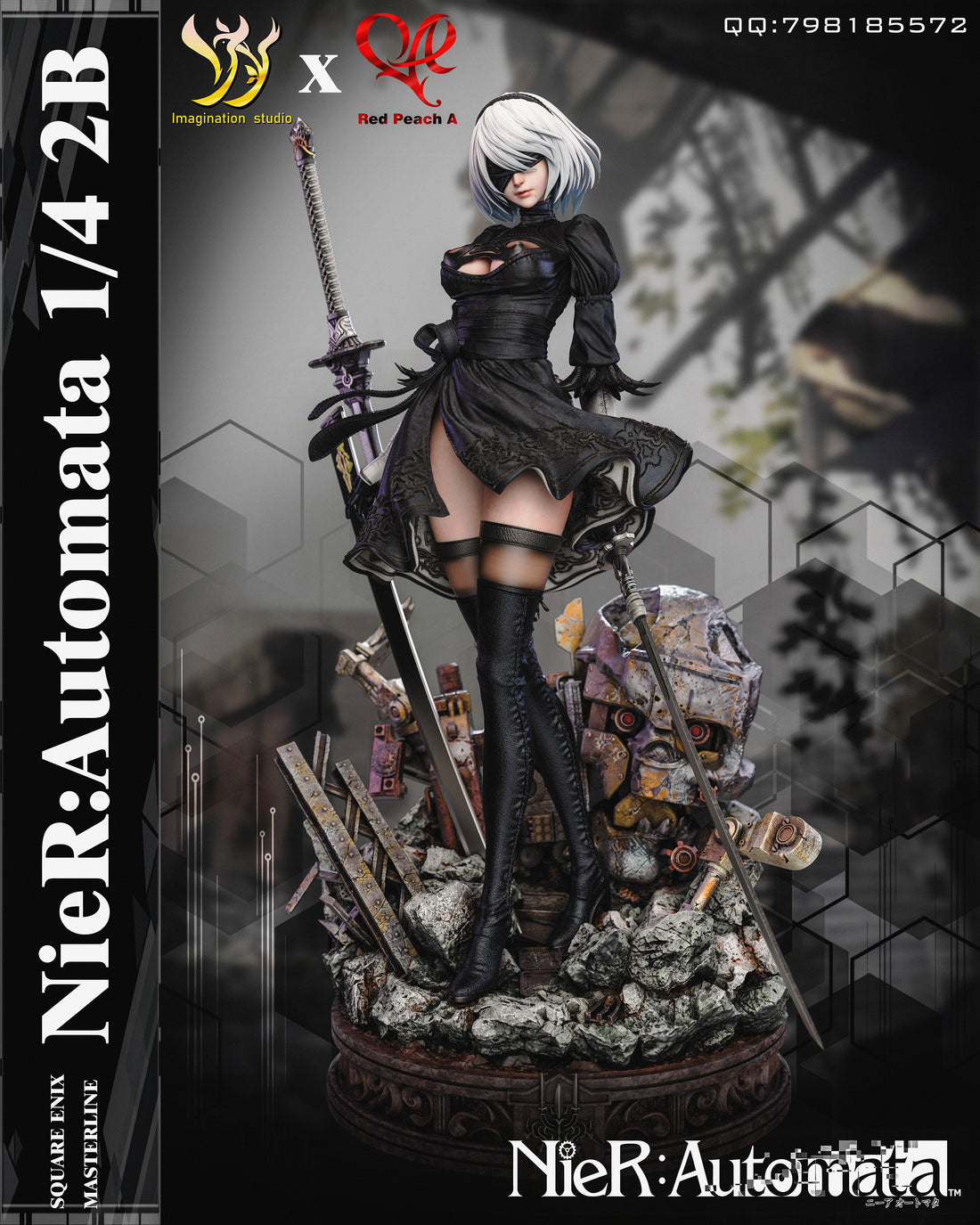 NieR Automata Imagination Studio 2B Resin Statue