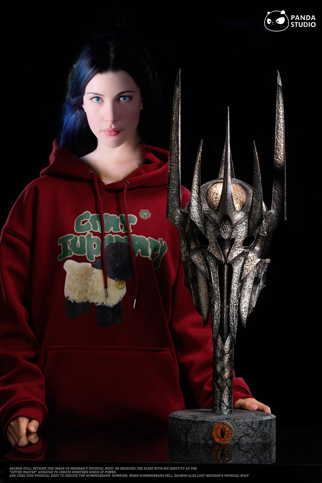Lord of the Rings Panda Studio Helm of Sauron Resin Statue