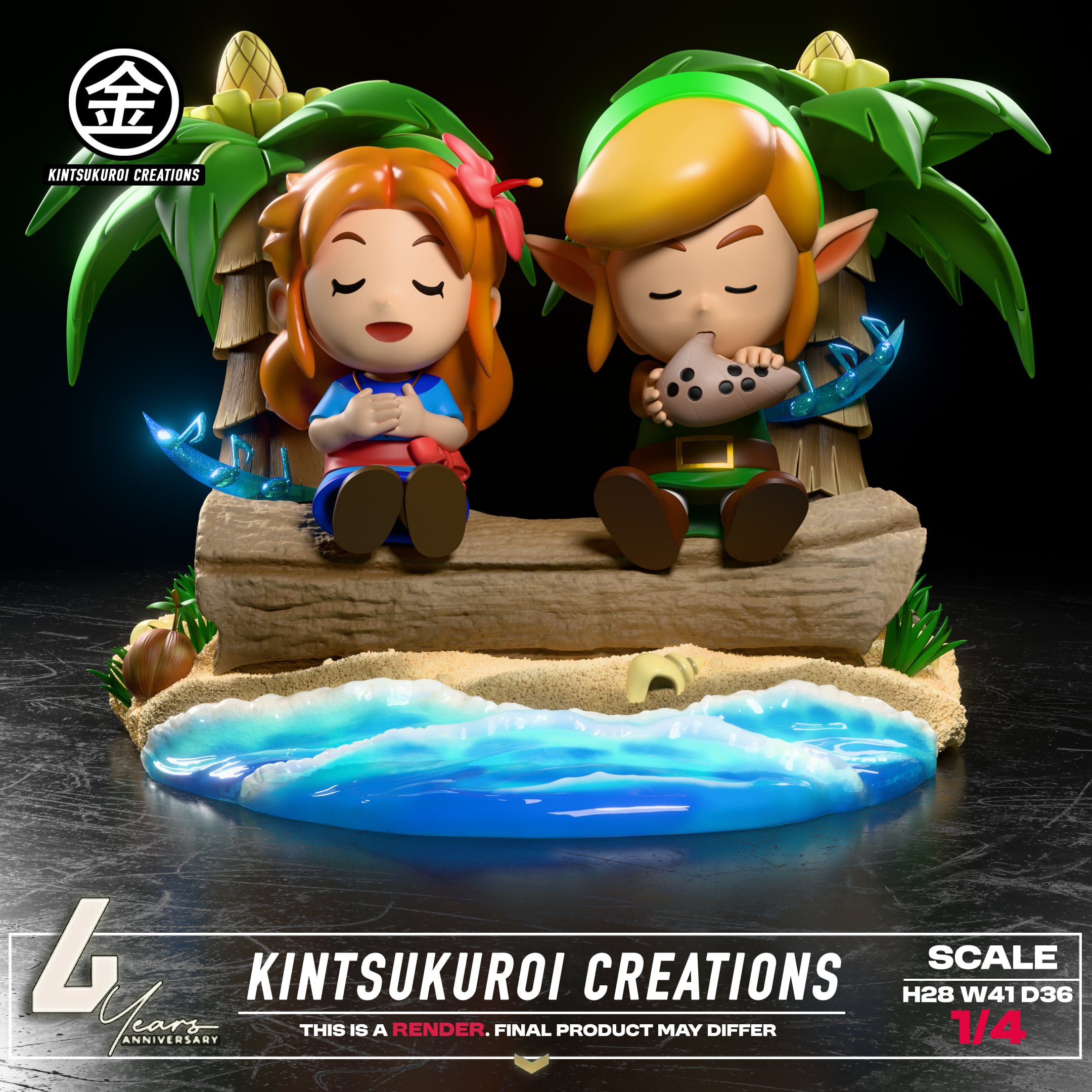 クィーンマリースタチュー The Legend of Zelda Kintsukuroi Creations Link x Marin – ClubHouse