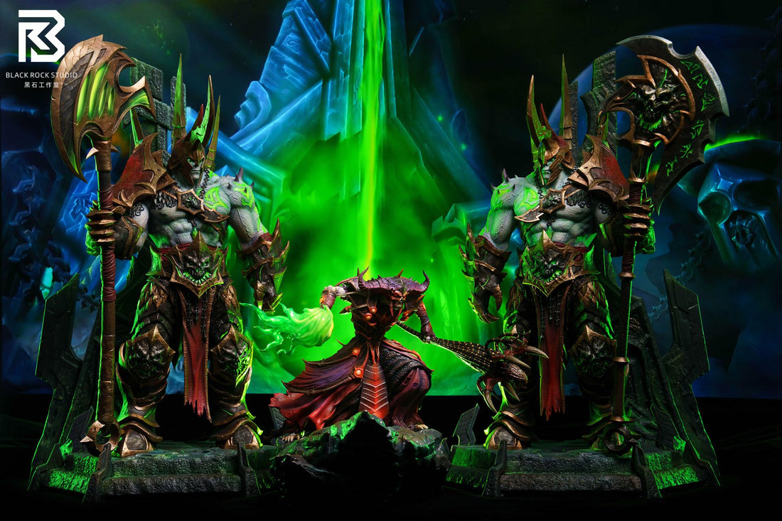 World of Warcraft BR Studio T6 Warloc x Fel Lord Zakuun Resin Statue
